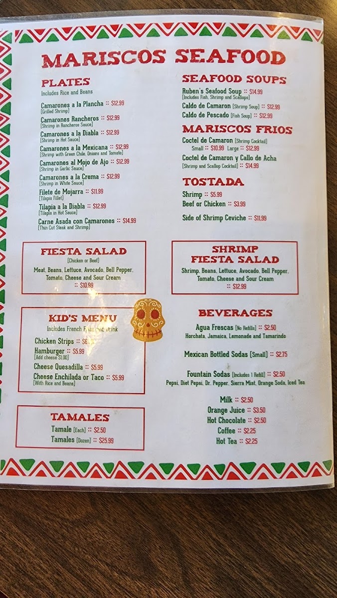 Ruben's Grill Mexican Restaurant Menu - Image 2