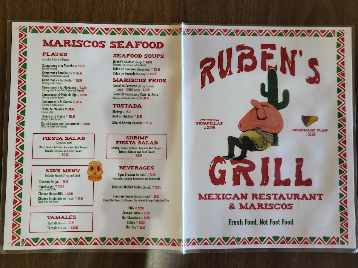 Ruben's Grill Mexican Restaurant Menu - Image 5